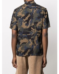 Dondup Camouflage Short Sleeve Shirt