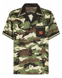 Dolce & Gabbana Camouflage Short Sleeved Shirt
