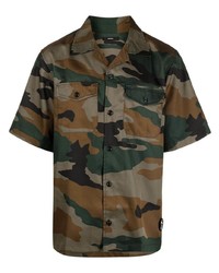 Diesel S Wolf Camu Camouflage Print Shirt