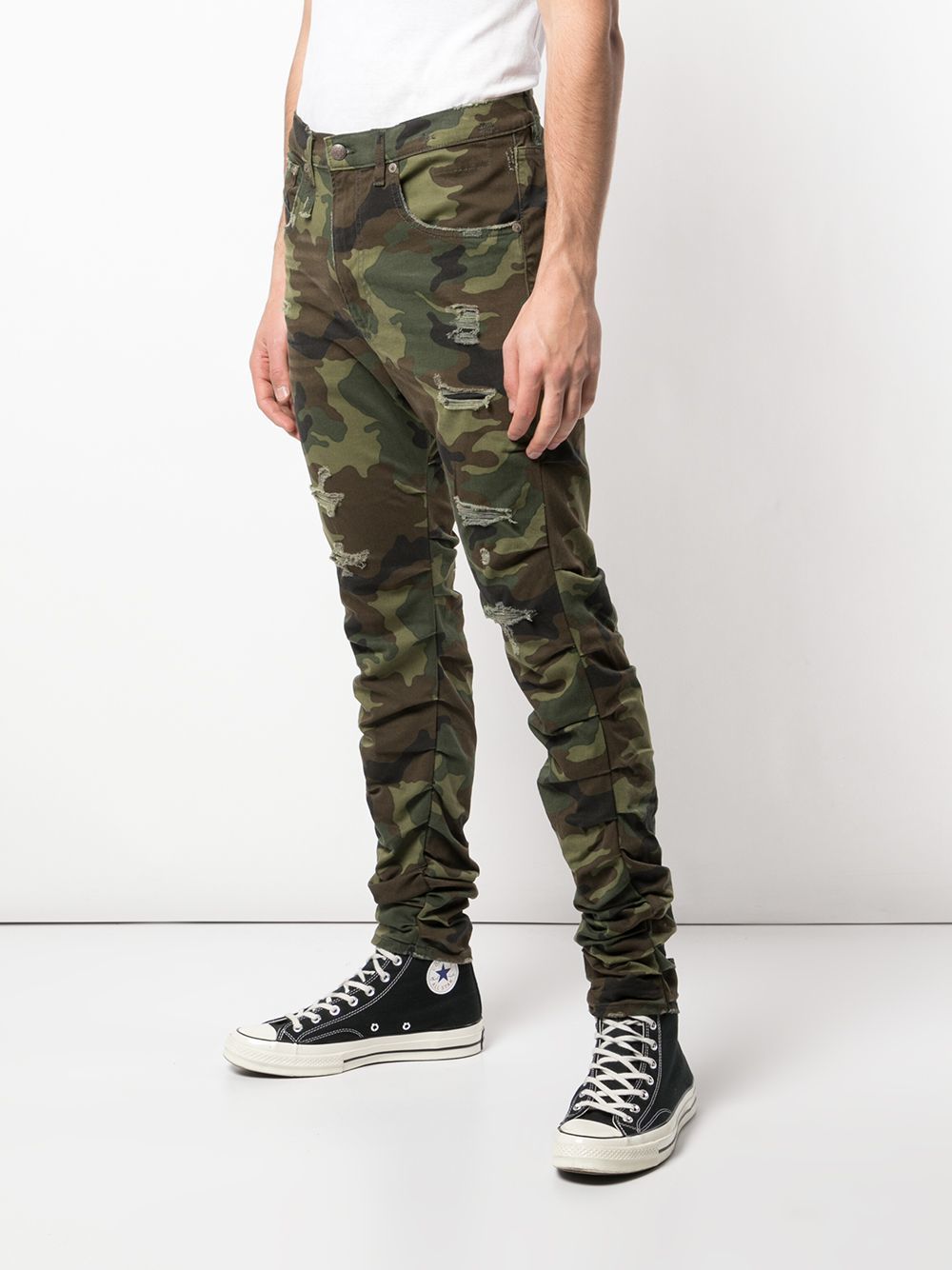 R13 Camouflage Ripped Jeans, $495 | farfetch.com | Lookastic