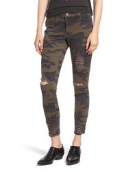 Tinsel Ripped Camouflage Skinny Jeans