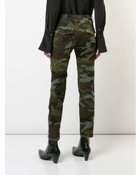 Nili Lotan Cropped Camouflage Print Trousers