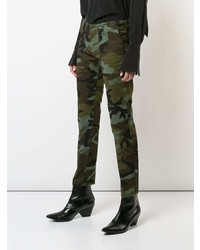 Nili Lotan Cropped Camouflage Print Trousers