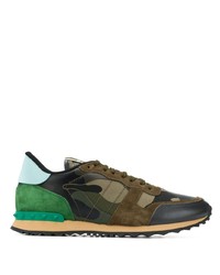 Olive Camouflage Suede Athletic Shoes