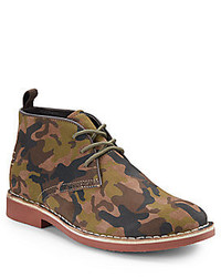 Olive Camouflage Suede Desert Boots