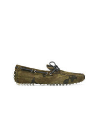 Olive Camouflage Suede Driving Shoes