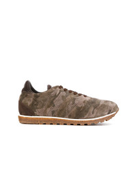 Alberto Fasciani Panelled Camouflage Sneakers
