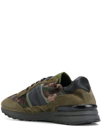 Philippe Model Camouflage Lace Up Sneakers