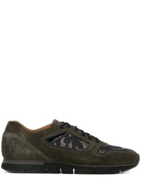 Santoni Camouflage Detail Sneakers