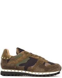 Valentino Rockstud Camouflage Sneakers