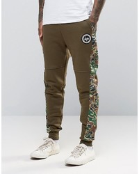 Hype Cuffed Joggers With Camo Panels