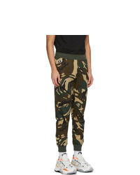 AAPE BY A BATHING APE Green And Brown Camo Lounge Pants