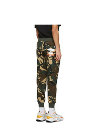 AAPE BY A BATHING APE Green And Brown Camo Lounge Pants