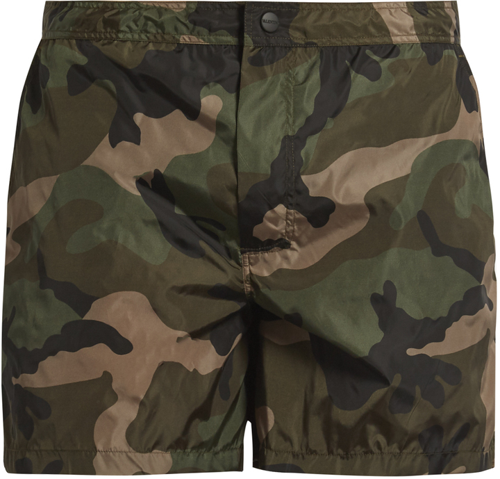 Valentino Camouflage Print Swim Shorts, $495 | MATCHESFASHION.COM 