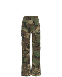 Olive Camouflage Tapered Pants