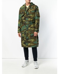 Paura X Kappa Camouflage Print Hooded Coat