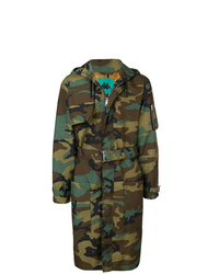 Paura X Kappa Camouflage Print Hooded Coat