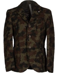 Olive Camouflage Wool Blazer