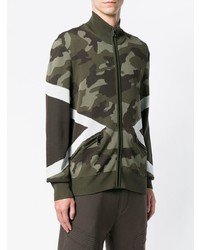 Neil Barrett Camouflage Zip Sweatshirt