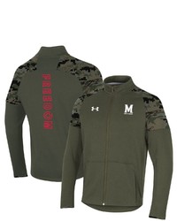 Under Armour Olive Maryland Terrapins Freedom Full Zip Fleece Jacket At Nordstrom