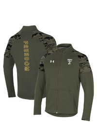 Under Armour Olive Texas Tech Red Raiders Freedom Full Zip Fleece Jacket At Nordstrom