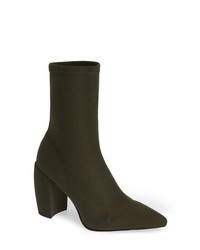 Olive Canvas Ankle Boots