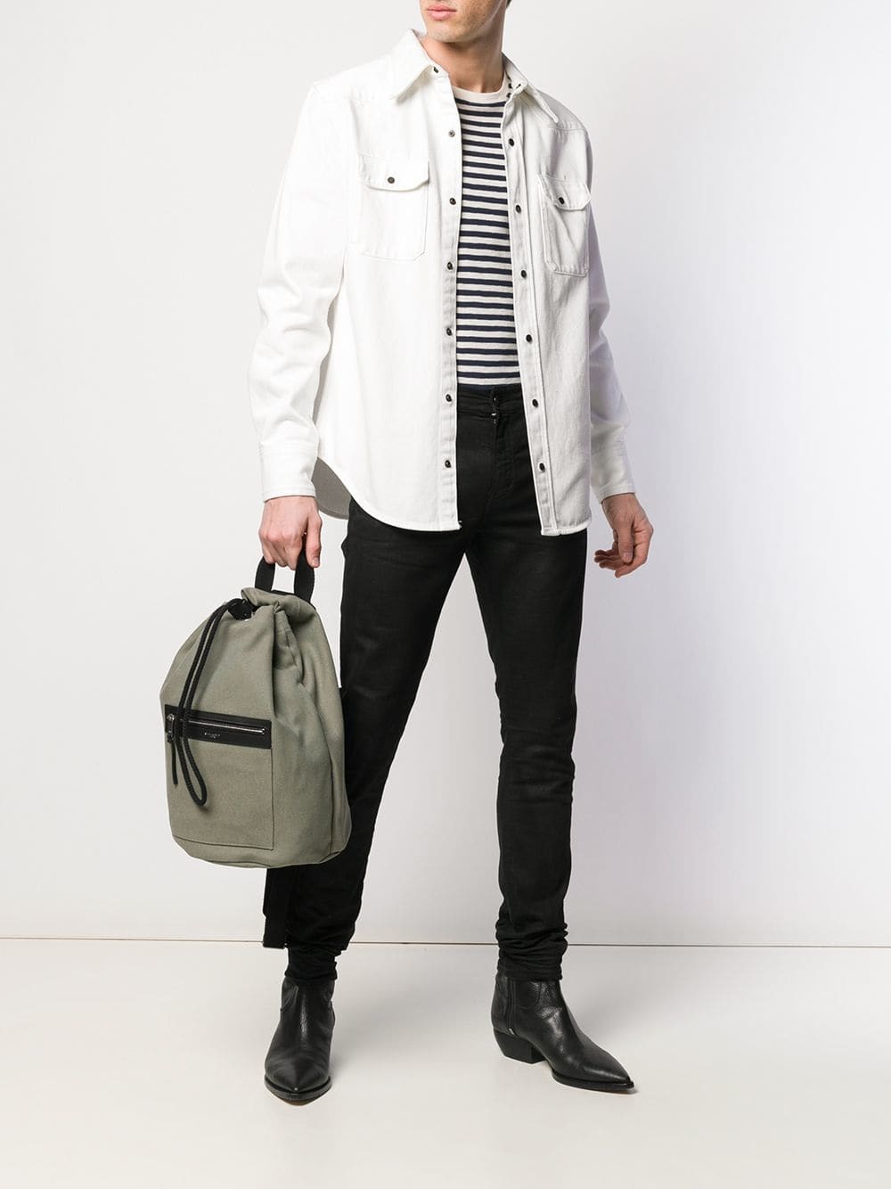 Saint laurent city store sailor canvas backpack