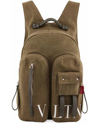 Valentino Garavani Vltn Logo Graphic Canvas Backpack