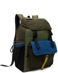 Ps By Paul Smith Green Canvas Backpack
