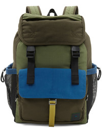Ps By Paul Smith Green Canvas Backpack