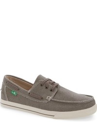 Olive Canvas Boat Shoes