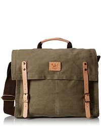 Will Leather Goods Will Leather Wax Coated Canvas Messenger Bag