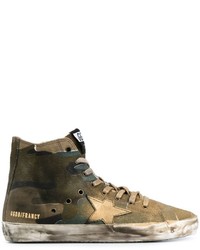 Olive Canvas High Top Sneakers