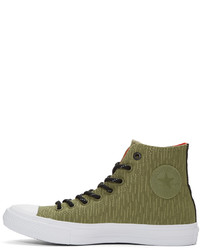 Converse Green Reflective Chuck Taylor All Star Ii High Top Sneakers