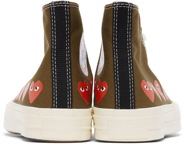 khaki converse comme des garcons