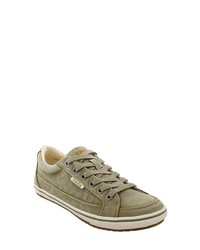 Olive Canvas Low Top Sneakers