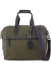 Olive Canvas Satchel Bag