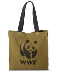 Wwf World Wildlife Fund Panda Logo Canvas Tote Handbag