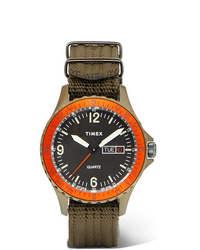 Timex Navi Land Stainless Steel And Nylon Webbing Watch