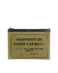 Saint Laurent Army Zipped Clutch