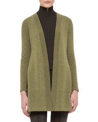 Akris Open Front Long Cashmere Cardigan Turaco