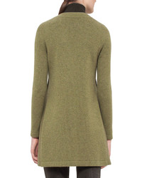 Akris Open Front Long Cashmere Cardigan Turaco