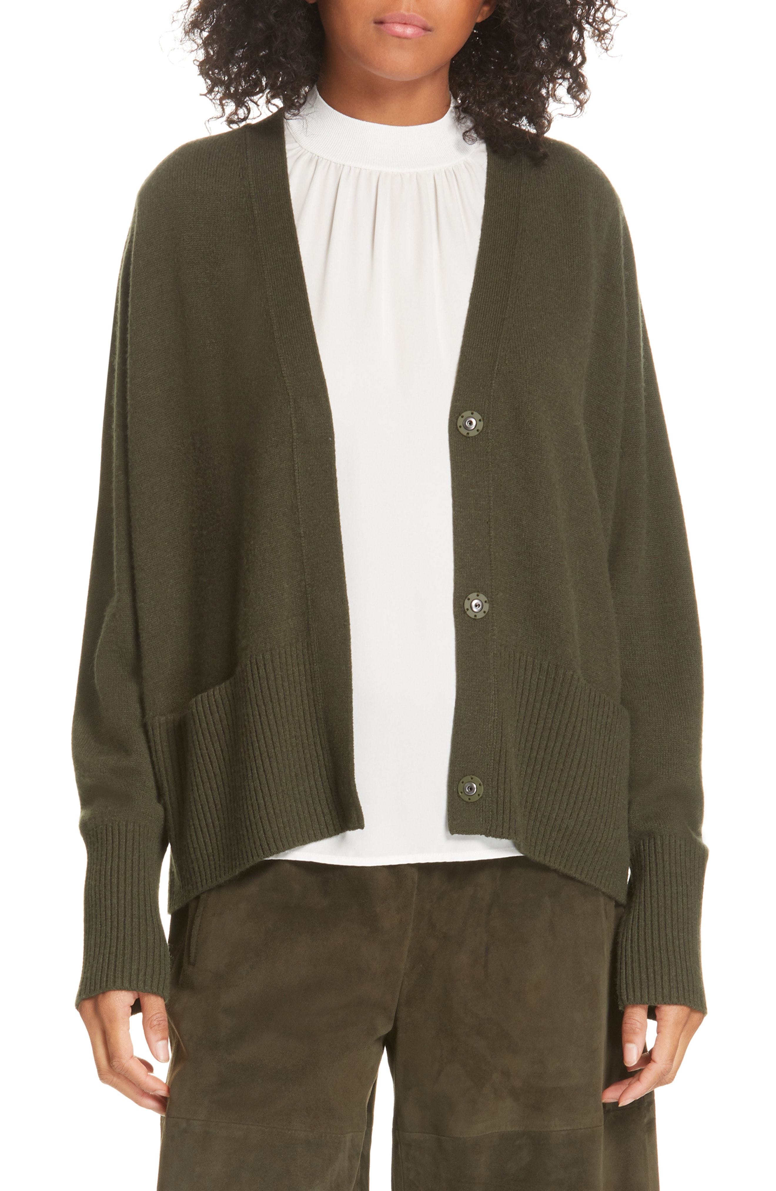 Vince snap cashmere on sale cardigan