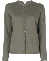 Le Tricot Perugia Round Neck Buttoned Cardigan