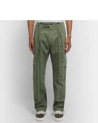 Fear Of God Belted Pleated Cotton Twill Cargo Trousers