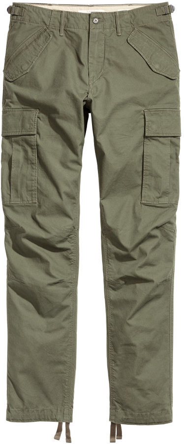 green cargo pants h&m