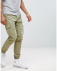 Solid Cargo Trouser With Cuffed Hem