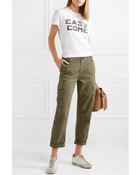 RE/DONE Cropped Cotton Twill Pants