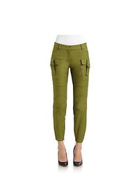 Derek Lam Cotton Cropped Cargo Pants Green