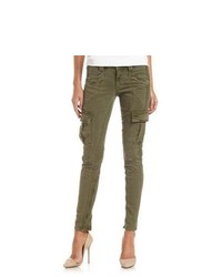 Fade to Blue Skinny Cargo Pants Olive